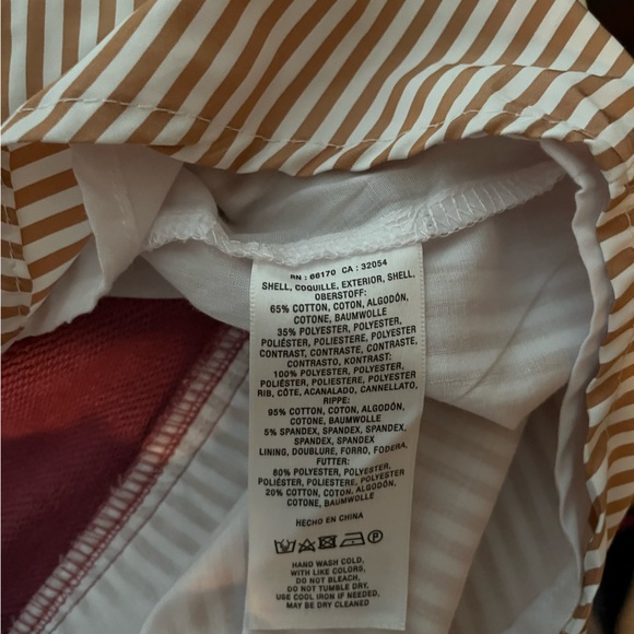 Maeve by Anthropologie Puff Sleeve Sweater Built in Oxford Stripe Shirt Size XXS - Picture 7 of 8